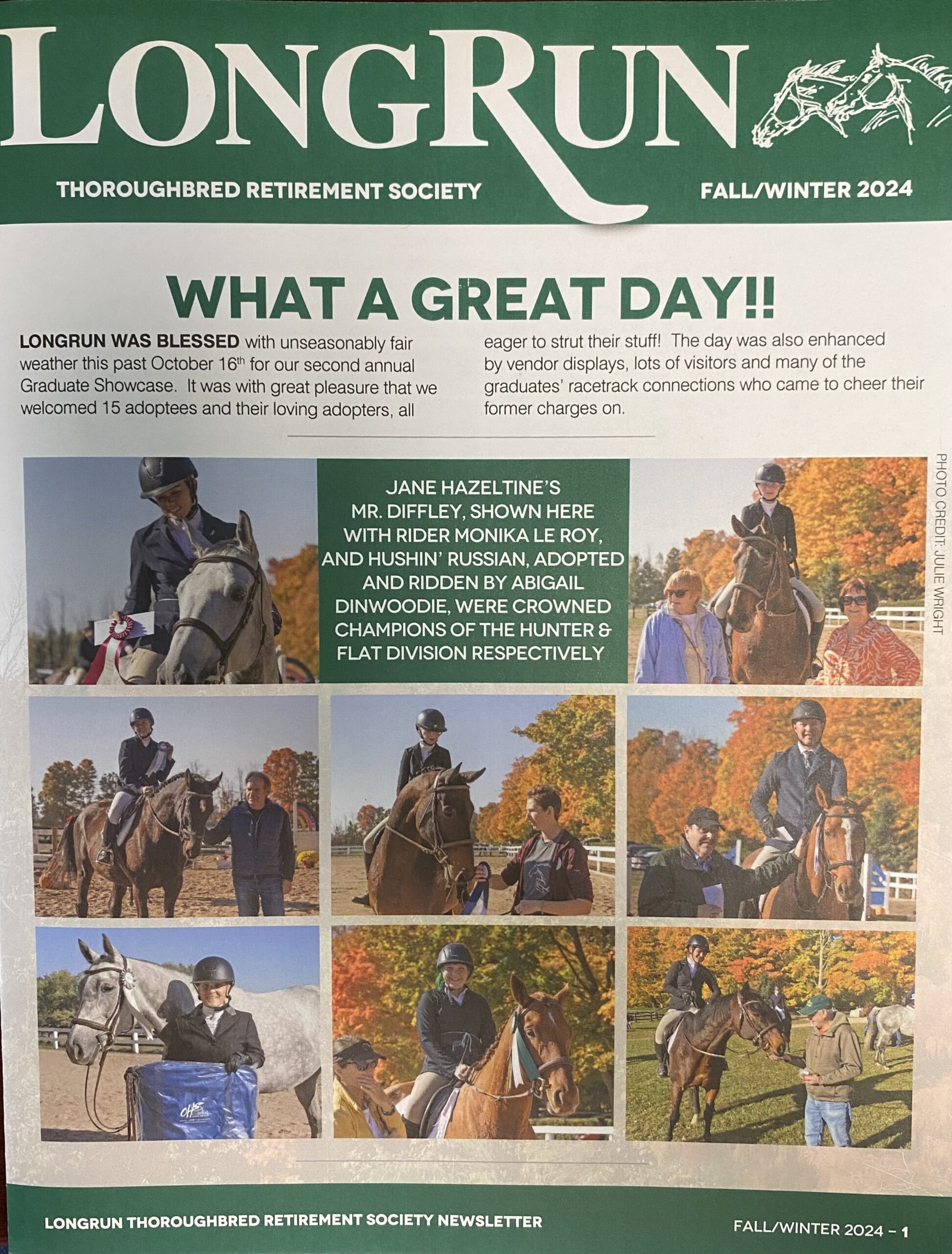 Photo of the cover of the fall newsletter